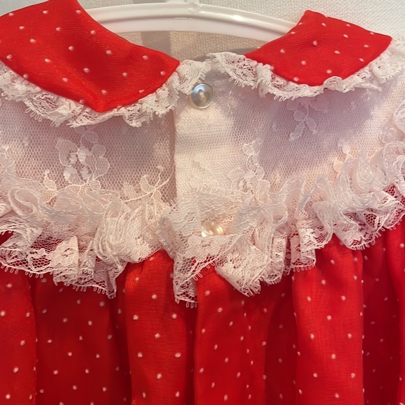 Vintage Red baby dress - Picture 6 of 12